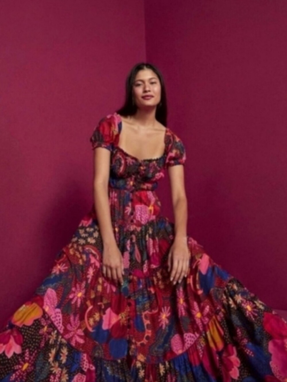 NWT FARM RIO | $260 Mixed Garden Snake Maxi Dress - Picture 3 of 9